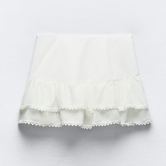 New ZARA Ruffled Mini Skirt - Picture 6 of 7